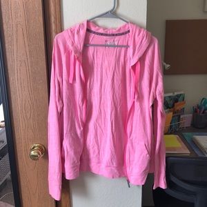 Bright Pink Under Armor Zip Up Jacket